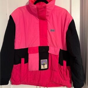 Vintage 90s Altitude Graphic Windbreaker ski jacket in pink and black Women’s M